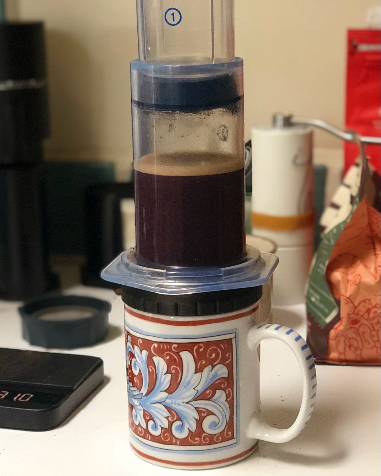one-of-one. custom aeropress reducing cup for "smaller mugs"